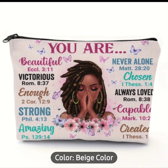 Beautiful You Are Pattern Make-up and Toilet Bag - Picture 2 of 4